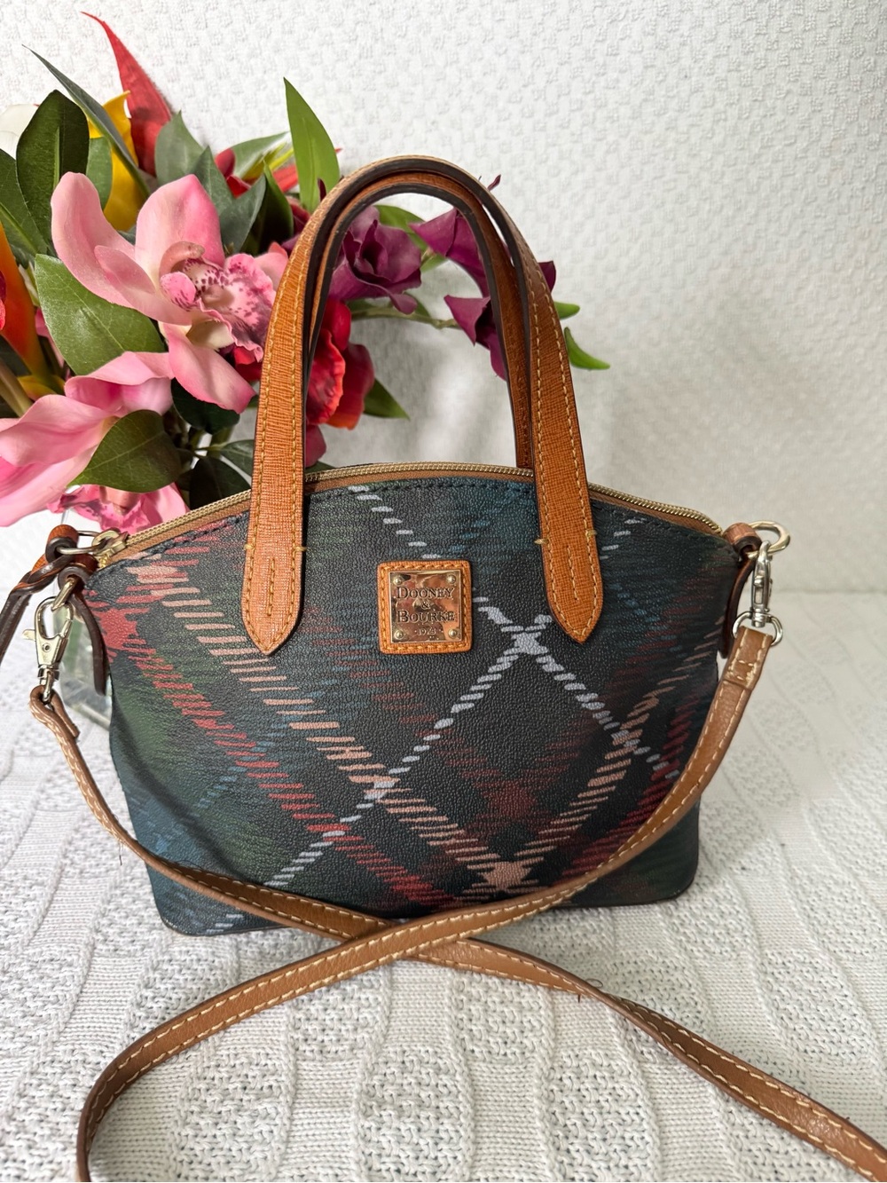 Dooney & Bourke Ruby Tartan small satchel/crossbody
